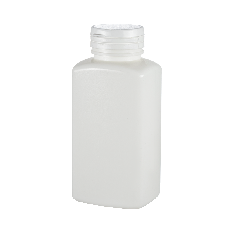 HDPE čtvercová láhev s vytahovacím víkem